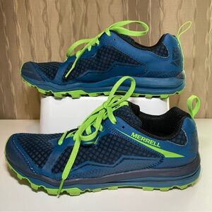 Merrell All Out Crush Light Unifly Bright Green Shoes Men's 9 Running Shoes